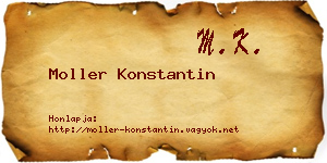 Moller Konstantin névjegykártya